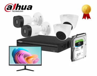 Jual PAKET CCTV 4CH 2MP DAHUA PLUS MONITOR Harga Murah