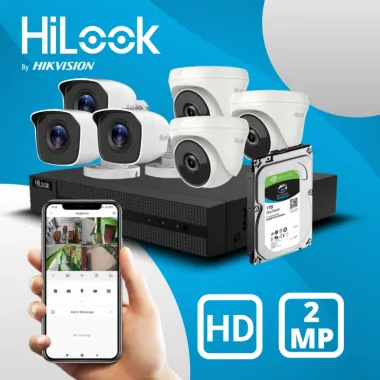 Jual Paket CCTV hilook 6 kamera 2mp termasuk installasi Harga Murah